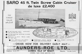 Foto 83 di 90: SAUNDERS-ROE 45 FT MEDINA/SARO CLASS TWIN SCREW MOTOR YACHT 1937/ 2011